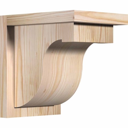 Ekena Millwork Del Monte Smooth Corbel w/Backplate, Douglas Fir, 7 1/2"W x 10"D x 10"H COR08X10X10DEL01SDF